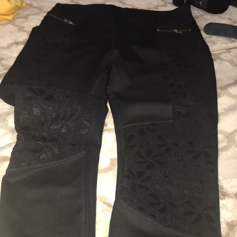 Dress lace front leggings